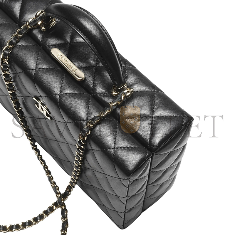 CHANEL MASTER 24K LAMBSKIN QUILTED BOX BAG AS5168 (22*15*7.5cm)